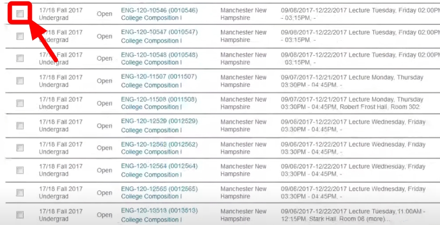 Class Selection MYSNHU